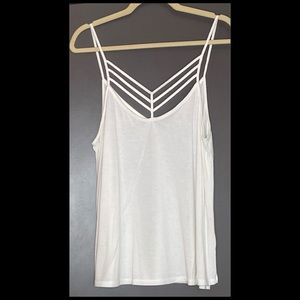 ⭐️ Express White strappy tank sz L